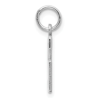 Sterling Silver Rhodium-plated Small Elongated Polished Number 56 Charm