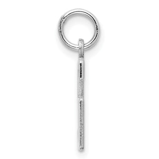 Sterling Silver Rhodium-plated Small Elongated Polished Number 56 Charm