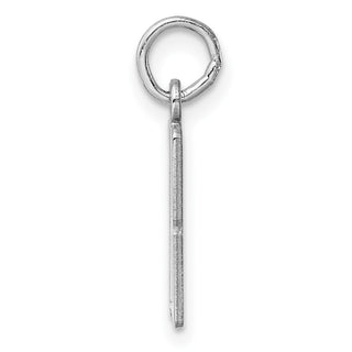 Sterling Silver Rhodium-plated Small Elongated Polished Number 78 Charm