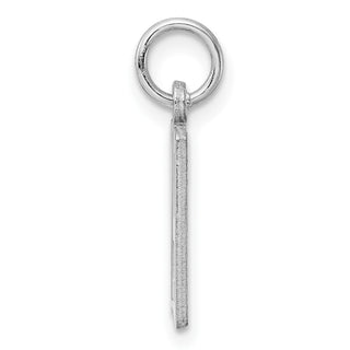 Sterling Silver Rhodium-plated Small Elongated Polished Number 79 Charm