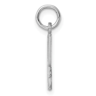 Sterling Silver Rhodium-plated Small Elongated Polished Number 84 Charm
