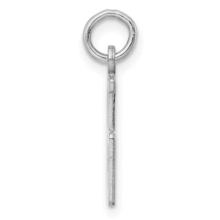 Sterling Silver Rhodium-plated Small Elongated Polished Number 85 Charm