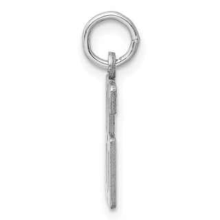 Sterling Silver Rhodium-plated Small Elongated Polished Number 86 Charm
