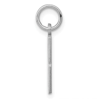 Sterling Silver Rhodium-plated Small Elongated Polished Number 88 Charm