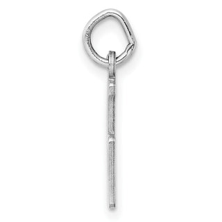 Sterling Silver Rhodium-plated Small Elongated Polished Number 95 Charm
