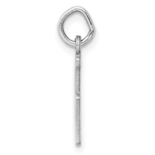 Sterling Silver Rhodium-plated Small Elongated Polished Number 95 Charm