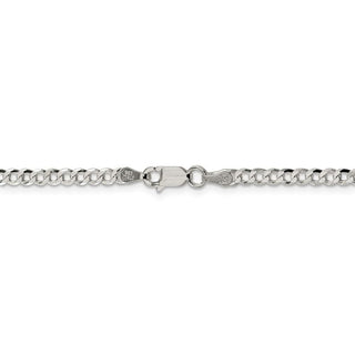 20" Sterling Silver 3.2mm Beveled Curb Chain Necklace