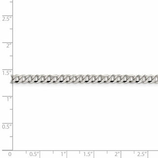 30" Sterling Silver 4mm Beveled Curb Chain Necklace