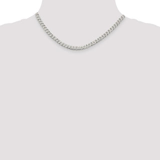 16" Sterling Silver 4.5mm Beveled Curb Chain Necklace