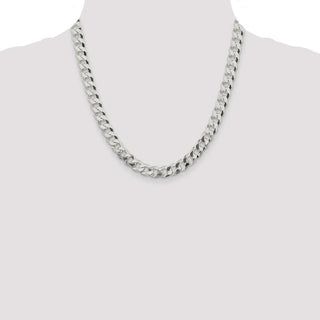 20" Sterling Silver 8.5mm Beveled Curb Chain Necklace