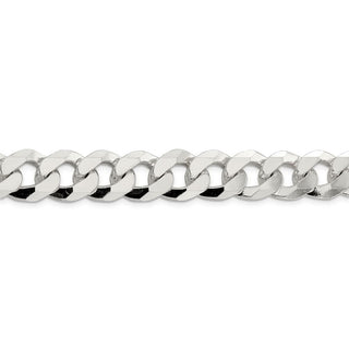 24" Sterling Silver 14mm Beveled Curb Chain Necklace