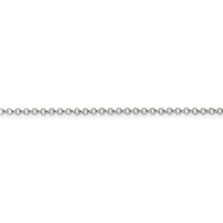 16" Sterling Silver 2mm Rolo Chain Necklace with Lobster Clasp