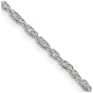 24" Sterling Silver 2mm Loose Rope Chain Necklace