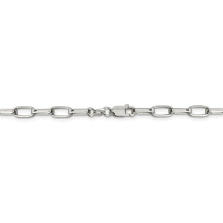 24" Sterling Silver 5mm Elongated Open Link Chain Necklace