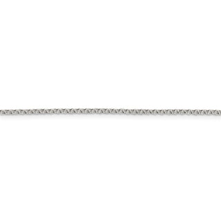 18" Rhodium-plated Sterling Silver 1.5mm Rolo Chain Necklace w/2in ext.