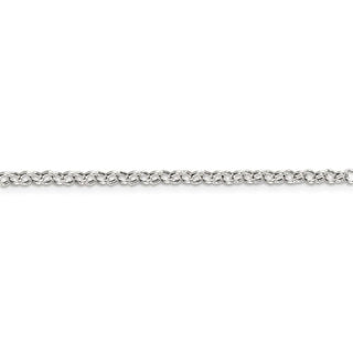 24" Sterling Silver 3mm Semi-solid Rolo Chain Necklace