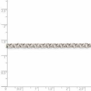 16" Sterling Silver 4.25mm Semi-solid Rolo Chain Necklace