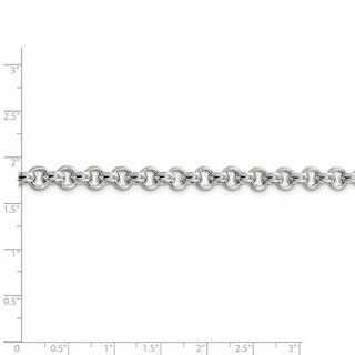 16" Sterling Silver 6.5mm Semi-solid Rolo Chain Necklace