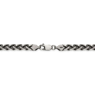 26" Sterling Silver Antiqued 6mm Round Spiga Chain Necklace