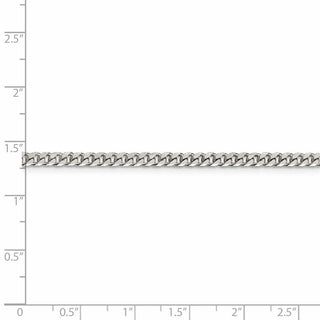 7" Sterling Silver Polished 3.15mm Curb Chain Bracelet