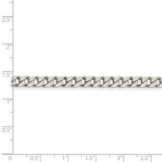 7" Sterling Silver Polished 5mm Curb Chain Bracelet
