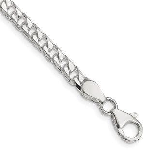 7" Sterling Silver Polished 5mm Curb Chain Bracelet