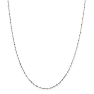 16" Sterling Silver 1.75mm Elongated Open Link Chain Necklace
