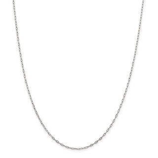 30" Sterling Silver 1.75mm Elongated Open Link Chain Necklace