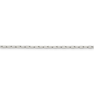 16" Sterling Silver 2mm Elongated Open Link Chain Necklace
