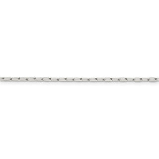 24" Sterling Silver 2mm Elongated Open Link Chain Necklace