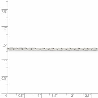 24" Sterling Silver 2mm Elongated Open Link Chain Necklace