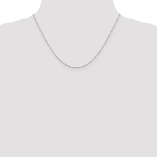18" Sterling Silver 1.25mm Rolo with Beads Chain Necklace w/2in ext.