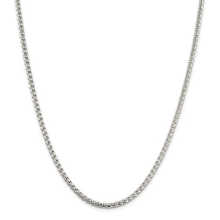 30" Sterling Silver 3.6mm Round Box Chain Necklace