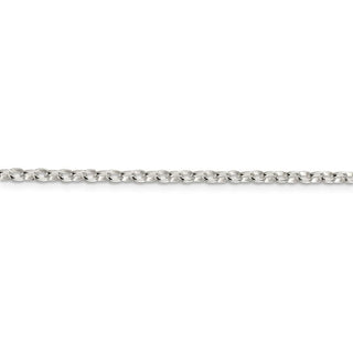 24" Sterling Silver 2.75mm Oval Fancy Rolo Chain Necklace