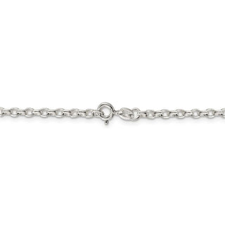 16" Sterling Silver 2.75mm Oval Fancy Rolo Chain Necklace