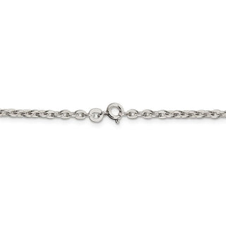 24" Sterling Silver 2.75mm Flat Link Cable Chain Necklace