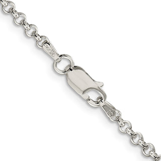 22" Sterling Silver 2.5mm Rolo Chain Necklace