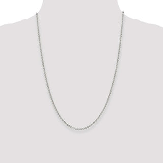 24" Sterling Silver 2.5mm Rolo Chain Necklace