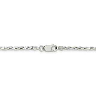 22" Sterling Silver 2.5mm Flat Rope Chain Necklace