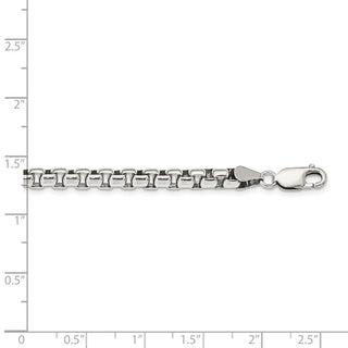 20" Sterling Silver Antiqued 5.2mm Round Box Chain Necklace