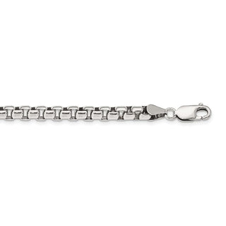 16" Sterling Silver Antiqued 5.2mm Round Box Chain Necklace