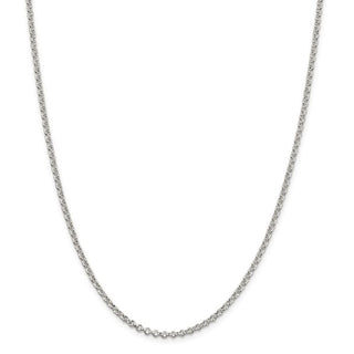 16" Sterling Silver 2.5mm Rolo Chain Necklace