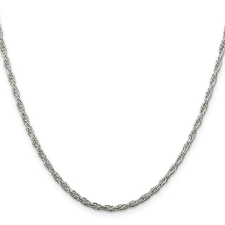 20" Sterling Silver 2.5mm Loose Rope Chain Necklace