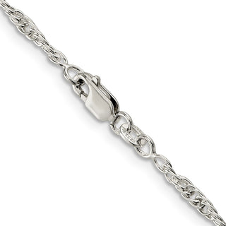 20" Sterling Silver 2.5mm Loose Rope Chain Necklace