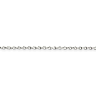 16" Sterling Silver 1.6mm Oval Fancy Rolo Chain Necklace