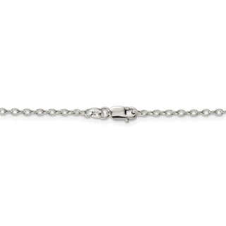 26" Sterling Silver 1.6mm Oval Fancy Rolo Chain Necklace