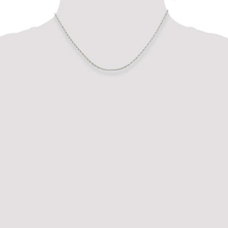 16" Sterling Silver 1.6mm Oval Fancy Rolo Chain Necklace