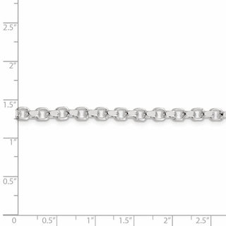 22" Sterling Silver 4mm Diamond-cut Rolo Chain Necklace