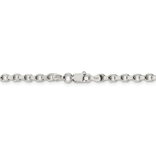 16" Sterling Silver 3.5mm Diamond-cut Rolo Chain Necklace