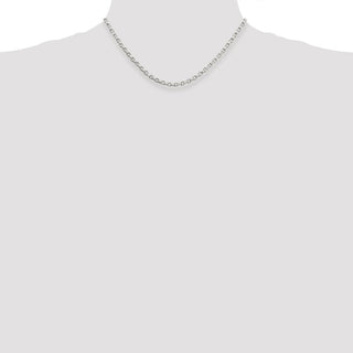 16" Sterling Silver 3.5mm Diamond-cut Rolo Chain Necklace